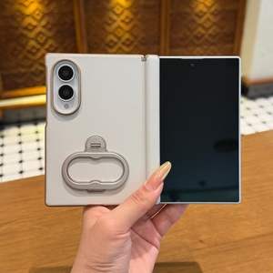 เคสโทรศัพท์มือถือหนัง PU หรูหราสำหรับ Samsung Z Fold 8 Ultra 7 แบบ 360 องศา °   ขาตั้งวงแหวนโลหะ ฟิล์มกันรอยหน้าจอ ฝาหลังกันกระแทก - Product Image 6