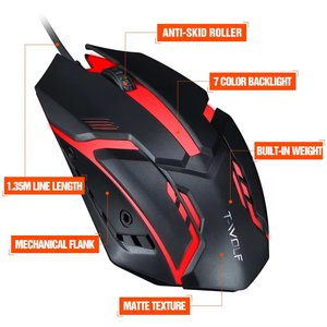 Souris filaire <span class=keywords><strong>V1</strong></span> à succès, souris de jeu pour ordinateur, 1600 DPI réglable, souris de jeu RVB pour ordinateur PC - Product Image 5