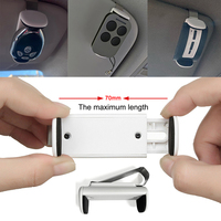 Support de fixation pour télécommande de porte de garage réglable de 47 à 70 mm avec clips de pare-soleil pour voiture.