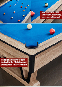 Table de billard compacte pour usage domestique, 7FT 8FT, pour enfants, style MDF, légère et peu encombrante - Product Image 6