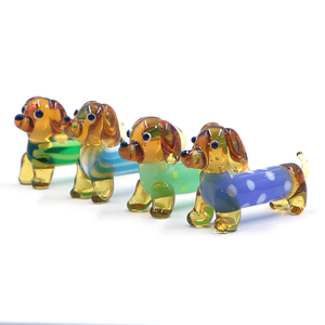 Figurine artisanale en verre soufflé de Murano, <span class=keywords><strong>miniature</strong></span> colorée, <span class=keywords><strong>chien</strong></span> <span class=keywords><strong>teckel</strong></span>, pour la décoration, vente en gros - Product Image 3