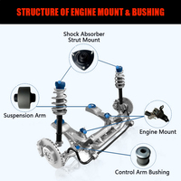 Pièces automobiles GDST, silentbloc de suspension en caoutchouc pour Toyota, Honda, Nissan, Mazda, Hyundai, Mitsubishi, Kia, Subaru