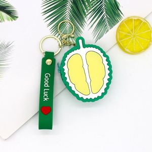 Girly Keychain Cute Fruit Wallet <b>Key</b> <b>Ring</b> Small Silicone Bags <b>Custom</b> Cartoon Kids Coin Purse <b>Key</b> Chains Silicone Keychain Wallet - Product Image 2