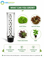 Système de jardinage vertical hydroponique à 8 étages en forme de pétale avec lumière LED pour la culture des légumes (laitue) sur balcon ou en serre à domicile
