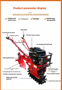 Customized Multifunctional Small Chain Tiller Rail Vegetable Field Fertilizer Applicator Export Hoe Machine <b>Cultivators</b> - Product Image 4