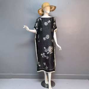 2025 colección Primavera Verano elegante suelto Simple Floral conjunto de dos piezas vestido musulmán de gran tamaño <span class=keywords><strong>Falda</strong></span> larga Casual lujoso - Product Image 4