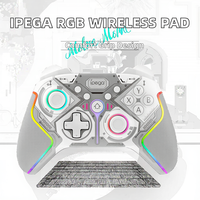 Manette de jeu sans fil BT ergonomique programmable à vibration TURBO avec joystick RGB et déclencheur réglable pour Android/iOS/PC
