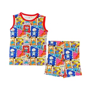 <span class=keywords><strong>Tom</strong></span>&<span class=keywords><strong>Jerry</strong></span> Cerniera in bambù per bambini, spedizione immediata, pigiama in bambù per neonati, bundle a sorpresa con stampa western <span class=keywords><strong>e</strong></span> <span class=keywords><strong>personaggi</strong></span> - Product Image 3