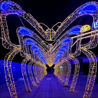 Maßgefertigte Große LED-Bogen Weihnachtsbeleuchtung 3D-Stern-Motiv Lichtdekoration für Kommerzielle Plätze und Landschaften