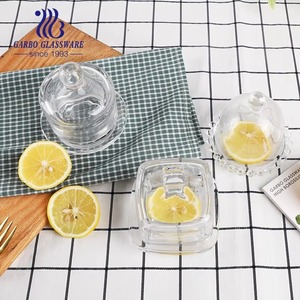 Mini <span class=keywords><strong>plat</strong></span> à beurre transparent <span class=keywords><strong>en</strong></span> cristal avec couvercle <span class=keywords><strong>cloche</strong></span> <span class=keywords><strong>en</strong></span> <span class=keywords><strong>verre</strong></span> dôme de bocal à bonbons avec base de plaque dôme de citron <span class=keywords><strong>en</strong></span> <span class=keywords><strong>verre</strong></span> clair - Product Image 5
