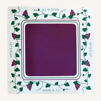 Présentoir à Verres à Vin à Cinq Niveaux Thème Raisins avec Design Créatif et Éléments Mahjong pour Décoration de Fête