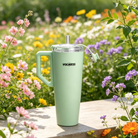 Gobelet isotherme en acier inoxydable durable avec technologie d'isolation sous vide avancée, anti-fuite, sans BPA, isolation thermique de 12 à 24 heures