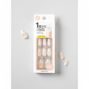 RingRing Coffin Art Nail <b>Tips</b> #1 Professional Press Natural Shape <b>Extension</b> for Nail Salon <b>K</b> Beauty Professional Press Nails - Product Image 2