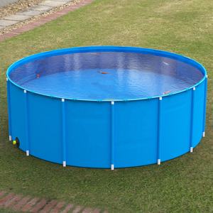 Bassin à poissons rond en PVC pliable de haute qualité et durable pour l'élevage et la présentation de poissons rouges Koi, écologique pour la maison - Product Image 2