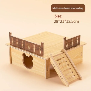 Casa para Hámster <span class=keywords><strong>de</strong></span> Madera Natural Sólida <span class=keywords><strong>de</strong></span> Primera Calidad, Espacio Amplio, Chimenea, Escondite, Decoración para Jaula Interior <span class=keywords><strong>de</strong></span> Hámster Sirio, Venta al por Mayor para Tiendas <span class=keywords><strong>de</strong></span> Mascotas - Product Image 6