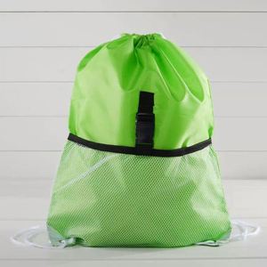 Trendy LogoImprinted Polyester <b>Backpack</b> with Mesh Insert Perfect for Kids' Day Trips - Product Image 4
