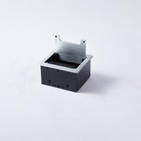 Prise de bureau en aluminium KNOSPE avec prises CA et câble de 1,5 m pour bureaux à domicile, prise de bureau encastrable certifiée CE/UL