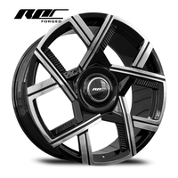 Jantes forgées Roc Custom 21 pouces, noir brillant avec face usinée, 5x112, pour Rolls Royce Cullinan