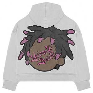 Custom Dtg Oversized Graphic Hoodies French Terry Cotton Pocket No String Heavyweight 400GSM Distressed Acid Wash <b>Men</b> <b>Hoodie</b> - Product Image 2