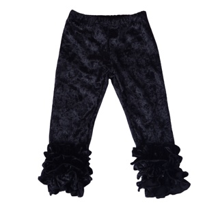 Ac-3 Wholesale Girls <b>Velvet</b> Casual Knitted Plus Size Waterproof Long Leg Ruffle Hem Pants Autumn Winter - Product Image 6