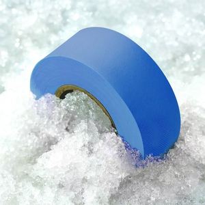 Ruban de marquage et de signalisation en PVC bleu fluorescent personnalisé avec logo, résistant aux températures négatives extrêmes (-40°C), pour géomètres - Product Image 1
