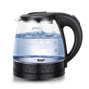 Bouilloire électrique en verre avec anneau lumineux bleu, arrêt automatique, matériaux sains de qualité supérieure - Product Image 1