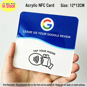 Tarjetas de Reseña NFC Acrílicas, Etiquetas Adhesivas para Mesa de Restaurante con Enlaces a Google, Facebook e Instagram, Etiquetas de Seguidores en Redes Sociales - Product Image 3