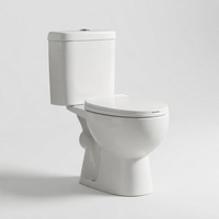 WC moderne en céramique compact allongé, standard européen, à double chasse, à poser au sol, siphon en P de 180 mm