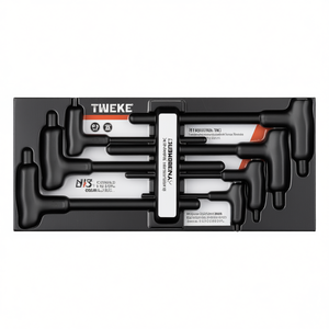 ชุดประแจหกเหลี่ยมแบบทีแฮนด์ 8 ชิ้น ชุดประแจอัลเลนแบบเมตริกสำหรับซ่อมและประกอบอุปกรณ์อิเล็กทรอนิกส์ - Product Image 2