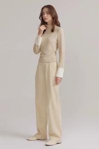 2025 nuovi <span class=keywords><strong>pantaloni</strong></span> da <span class=keywords><strong>donna</strong></span> all'ingrosso Lyocell in lino misto Casual a vita alta con tasca laterale in pizzo <span class=keywords><strong>pantaloni</strong></span> larghi dritti da <span class=keywords><strong>donna</strong></span> - Product Image 4