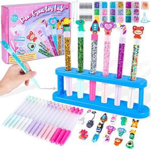 Stylos à paillettes à faire soi-même, très vendus, jouets créatifs, kit de stylos DIY, création de stylos amusante et éducative, studio de création de stylos pour enfants - Product Image 1