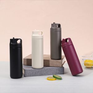 Personalized Custom Logo 550ml Vacuum Insulated Water Bottle Solid Color 304 Stainless Steel Leakproof Sports <b>Cup</b> for Ladies - Product Image 2
