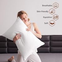 Almohada de Plumas de Ganso de Lujo, Tamaño Estándar, Calidad de Hotel, Suave y Esponjosa, Funda 100% Algodón, 95% Plumas de Ganso