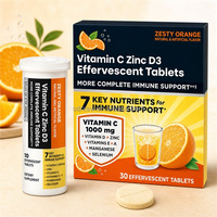 Complément alimentaire Vitamine C + Zinc + Vitamine d3 Comprimés effervescents