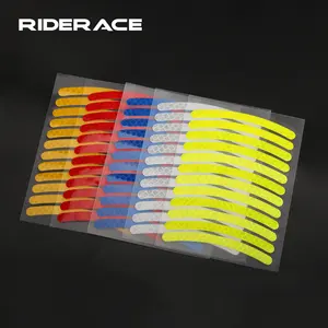 RIDERACE पहाड़ साइकिल टायर पहिया परावर्तक स्टिकर बच्चों के संतुलन बाइक सुरक्षा चेतावनी स्टीकर मोटरसाइकिल कार रिम