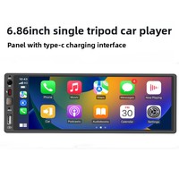 Estéreo para Auto de Un Solo DIN, CarPlay Inalámbrico, Android Auto, USB, Compatible con MP3/WAV/FLAC, 1 Año de Garantía, Ajuste Universal