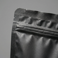 Sachets à café à fond plat avec doublure en film haute barrière, sacs de conservation alimentaire avec fermeture éclair refermable et bande d'ouverture facile pour la conditionnement des noix