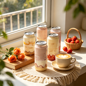 Barattolo in Plastica Trasparente per Confezionamento di Tè al Latte, Tè alla Frutta e Tè al Limone - Product Image 1