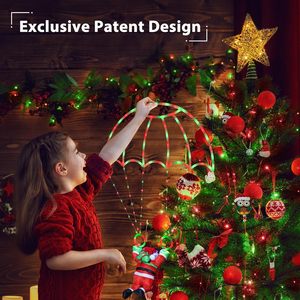 Giáng sinh trang trí ngoài trời giáng sinh dù đèn với Santa Claus không thấm nước 8 chế độ treo nhiều màu Xmas đèn - Product Image 2