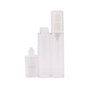Distributeur sous vide rond en plastique avec bouchon anti-fuite 5ml 10ml 15ml Flacons cosmétiques en plastique à pompe sans air ronde AS