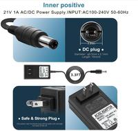 Chargeur de batterie au lithium 21V 1A pour mini-tronçonneuses et outils électriques Aker/Saker/Seyvum/O-Conn/Jujubean/DINSHARE/VTEK 20V avec indicateur LED.