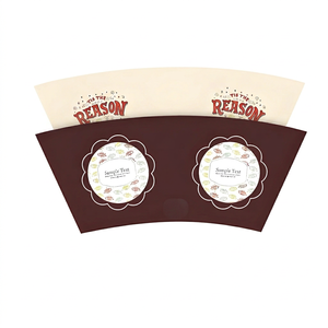 Manchon de tasse en papier imprimé Tis Reason, en PE vierge de qualité alimentaire, enduit d'un seul côté, pour boissons, café, thé, jus, jetable, en rouleau - Product Image 1