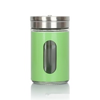 Pot à épices en verre de 90 ml au design élégant avec couvercle métallique, emballé en boîte, pour assaisonnements et poivre, en gros, offre spéciale