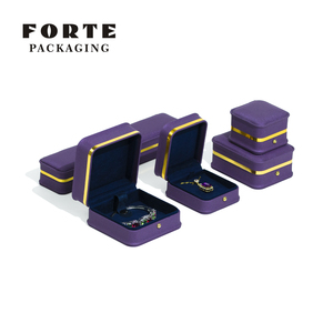 Cajas de Joyería Personalizadas de Lujo FORTE, Empaque de Pulsera de Cuero PU con Logotipo Personalizado para Regalo de Anillo de Boda - Product Image 4