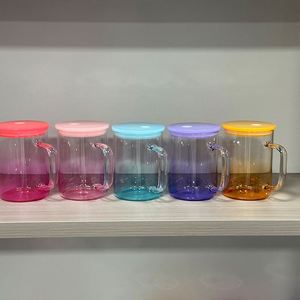 Factory Wholesale Glass Coffee Mugs 15oz With Handle for Hotel Breakfast Buffet - Product Image 5