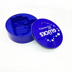 Wholesale Round Gift Tin for Perfume Empty Metal Packaging Box for Solid Perfume