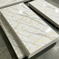 Dekorasi Kantor Rumah Papan UV Tahan Air Lembaran UV Mengkilap Tinggi Desain Kustom Panel Dinding Marmer UV