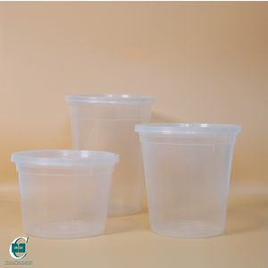 Contenants alimentaires jetables en polypropylène transparent avec couvercles hermétiques pour la restauration, les plats à emporter et le stockage - Product Image 6