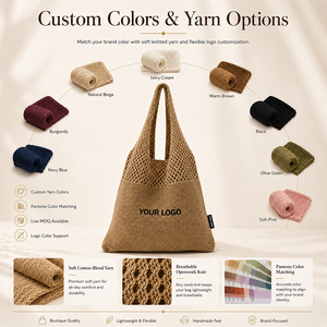 Bolso de Hombro de Punto Jacquard Personalizado con Etiquetas Tejidas para el Mercado de Promoción Norteamericano, Bolso de Regalo Ligero - Product Image 6