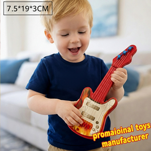 Mini Plastic Toy Guitar for Kids Promotional Gift Musical Toy Custom Logo OEM Manufacturer ASTM EN Standard ECO-friendly